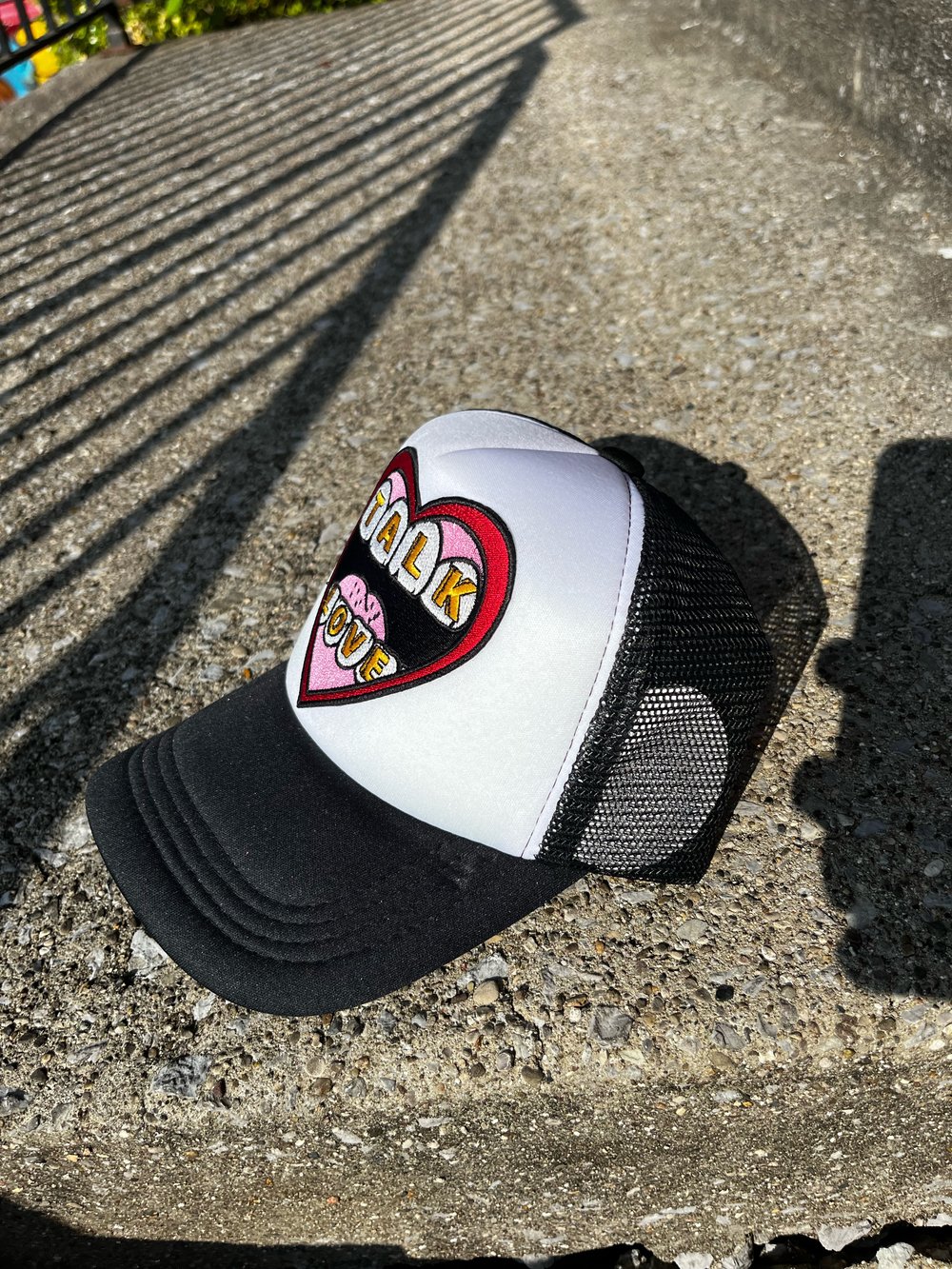 Image of Talk Love Black/White Trucker
