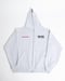 Image of RWTW$ ( Colors ) GREY ZIP HOODIE BLACK / RED LOGOS