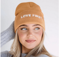 Image 1 of Love First Rolled Cuff Beanie