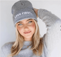 Image 2 of Love First Rolled Cuff Beanie