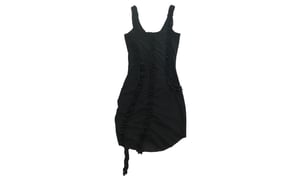 Image of Black Sheer Mesh Ruffle Dress