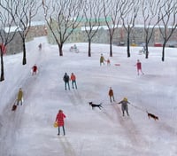 Snow Falling on Parker’s Piece (PRINT)