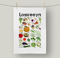 Lossreeyn (Vegetables) Tea towel