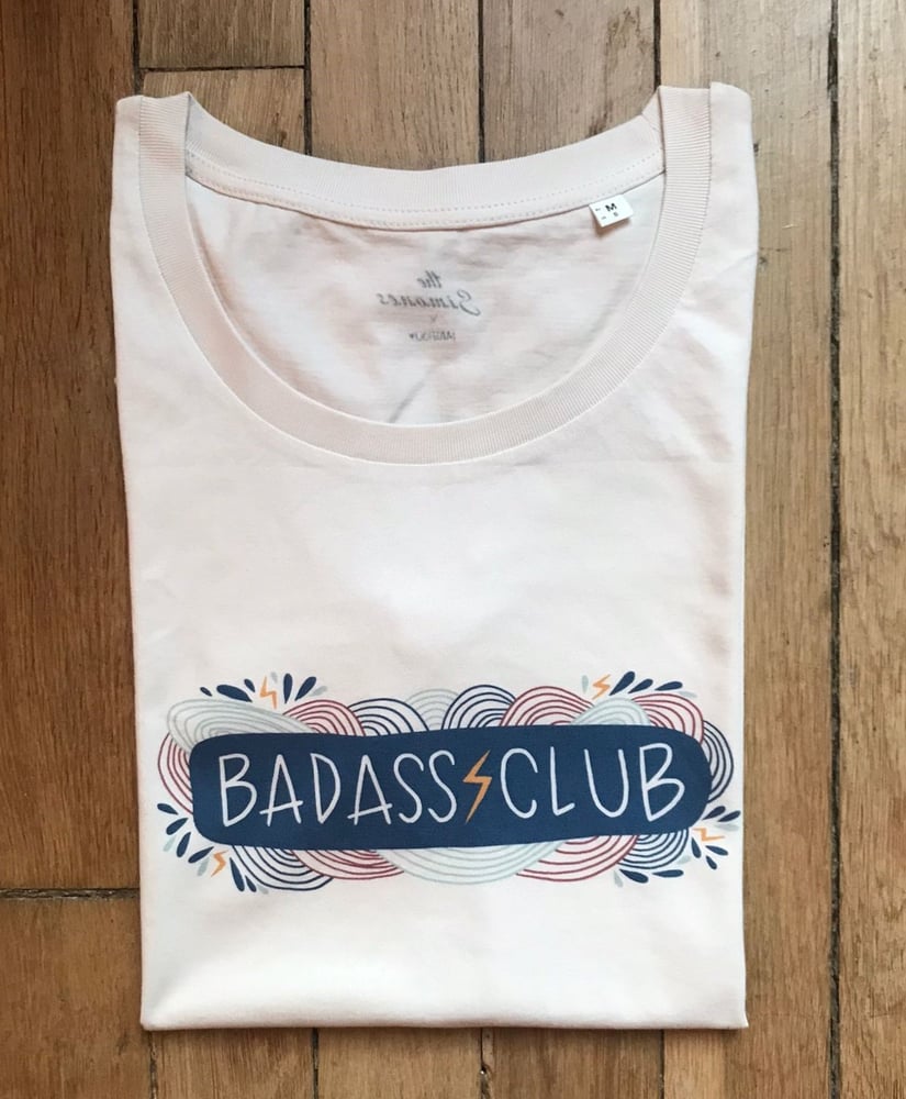Image of Tee Shirt écru BADASS CLUB - COLLAB' THE SIMONES X MATHOU 