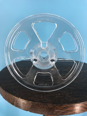 Image of 1/4" x 5" Clear Small Hub Premium Plastic Reel with Tape Slot
