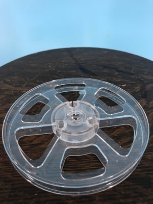 Image of 1/4" x 5" Clear Small Hub Premium Plastic Reel with Tape Slot