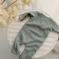 Image 2 of Newborn boys romper Rolando | sage