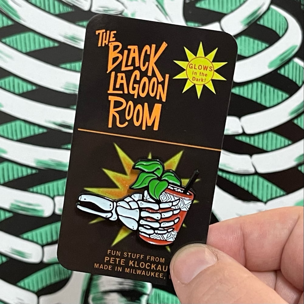 MAI TAI'D TIL HE DIED 1.75" Glow-in-the-Dark Enamel Pin