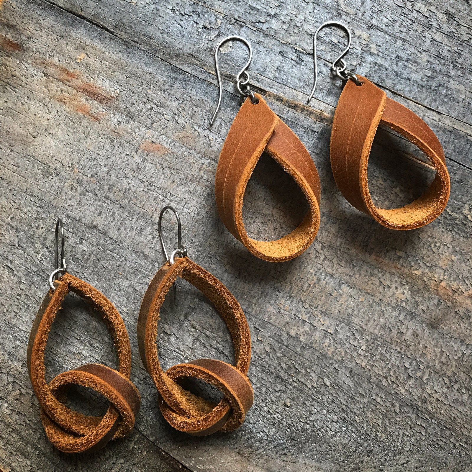 Leather Football Earrings with a Free Cut File - Clumsy Crafter