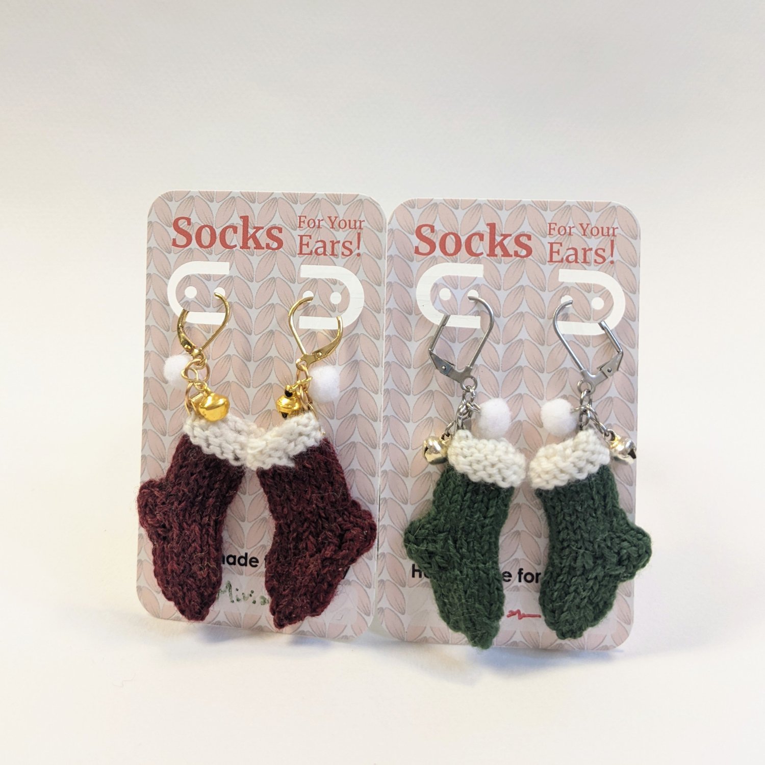 Image of Handknit Stocking Earrings
