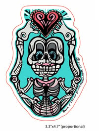 Skully with Heart Sticker
