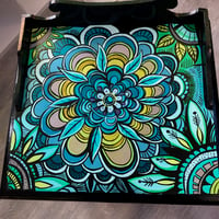 Image 4 of Turquoise Flower Side Table
