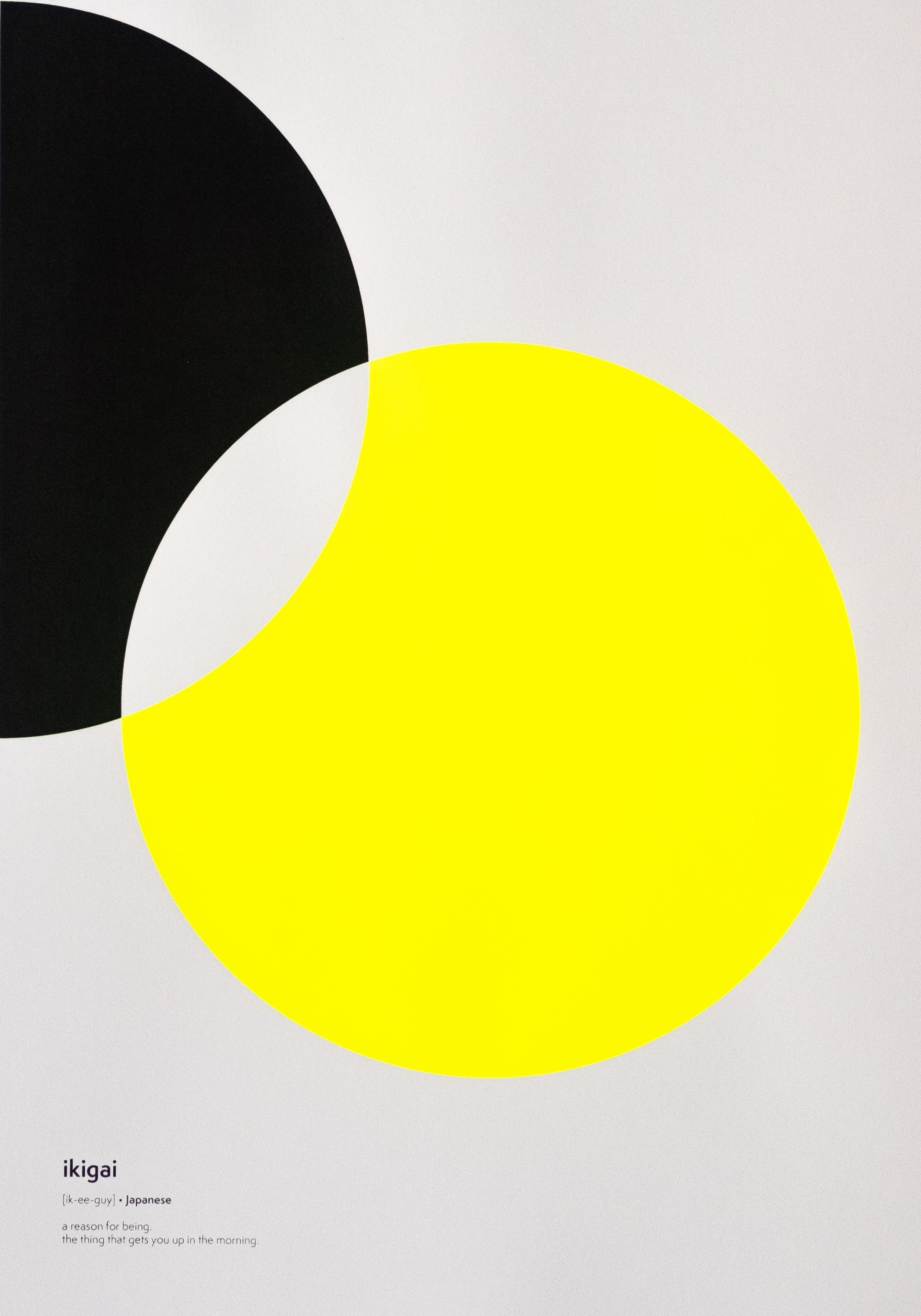 Image of Ikigai Poster Neon Yellow
