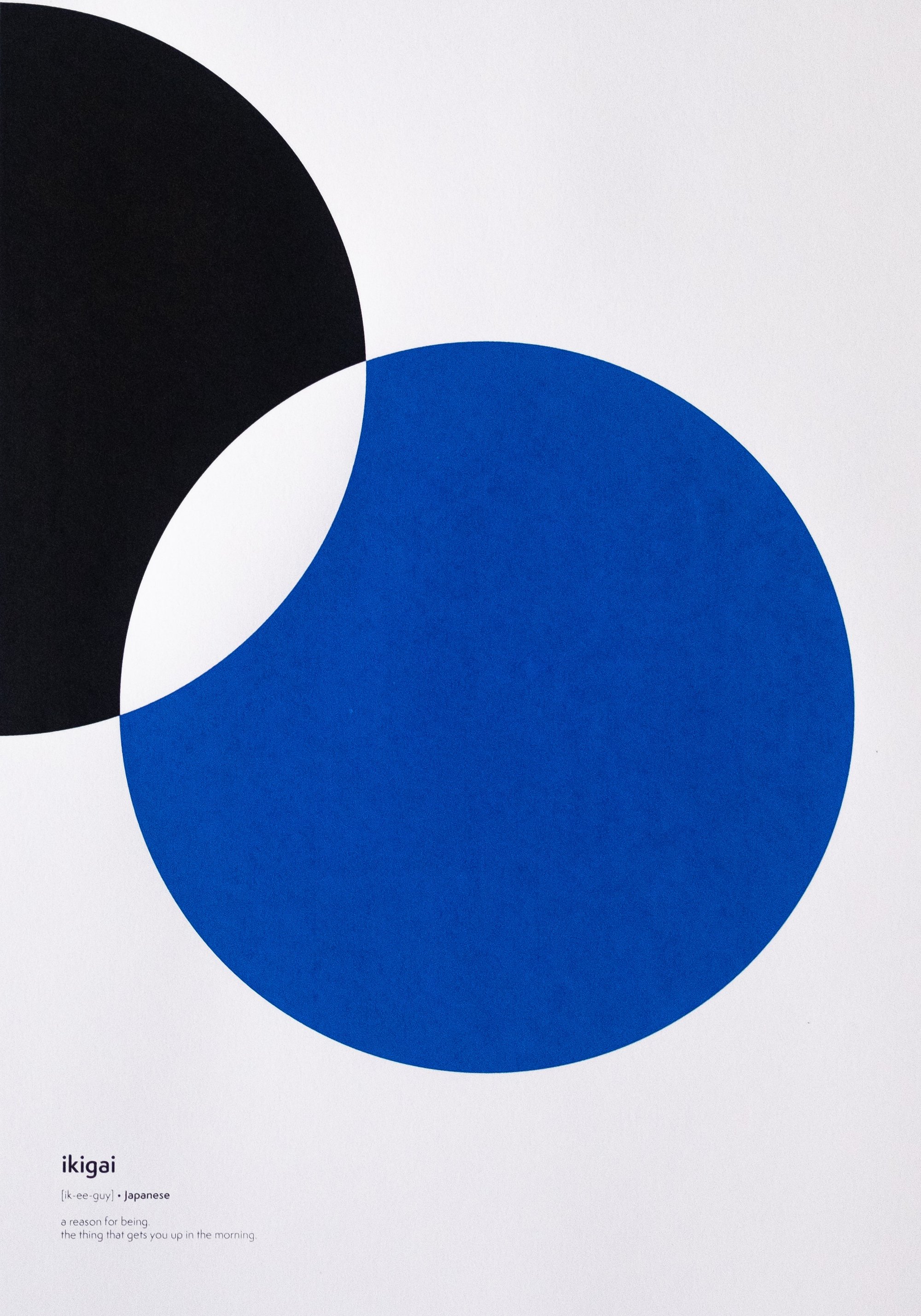 Image of Ikigai Poster Blue