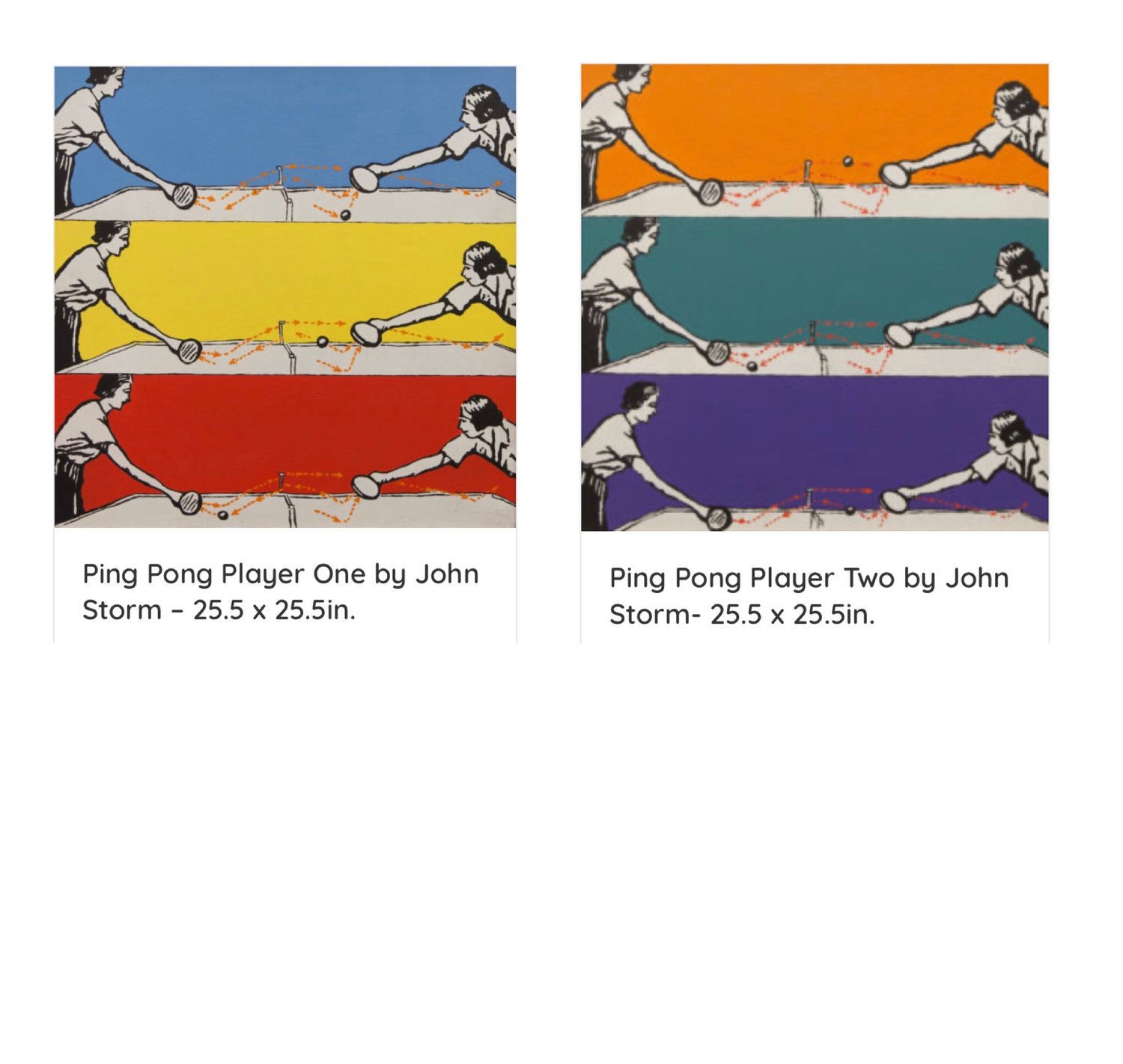 Set of Ping Pong Player (1 & 2)