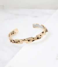 Image 1 of Spotted Link Cuff Bracelet Beige