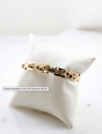 Image 2 of Spotted Link Cuff Bracelet Beige