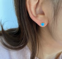 Image 4 of Sweet blue heart earring