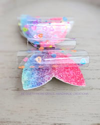 Image 1 of Jelly Rainbow Hearts Maisy Bow