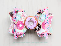 Image 1 of Sprinkled with Kindness Strawberry Donut Bows