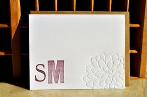 Image of Letterpress Workshop - 2-color Monogram Notecards