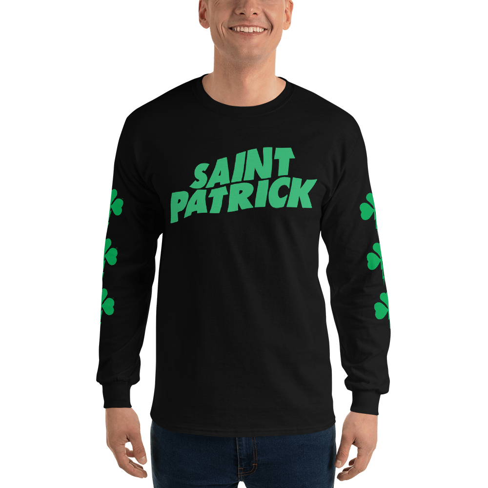 Image of Listen To Saint Patrick Long Sleeve Black Shirt