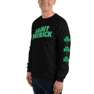 Image of Listen To Saint Patrick Long Sleeve Black Shirt