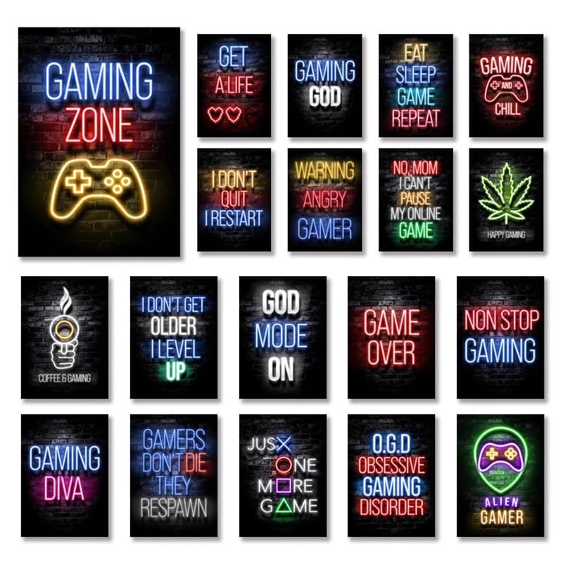 Image of Gaming Led Wall Posters