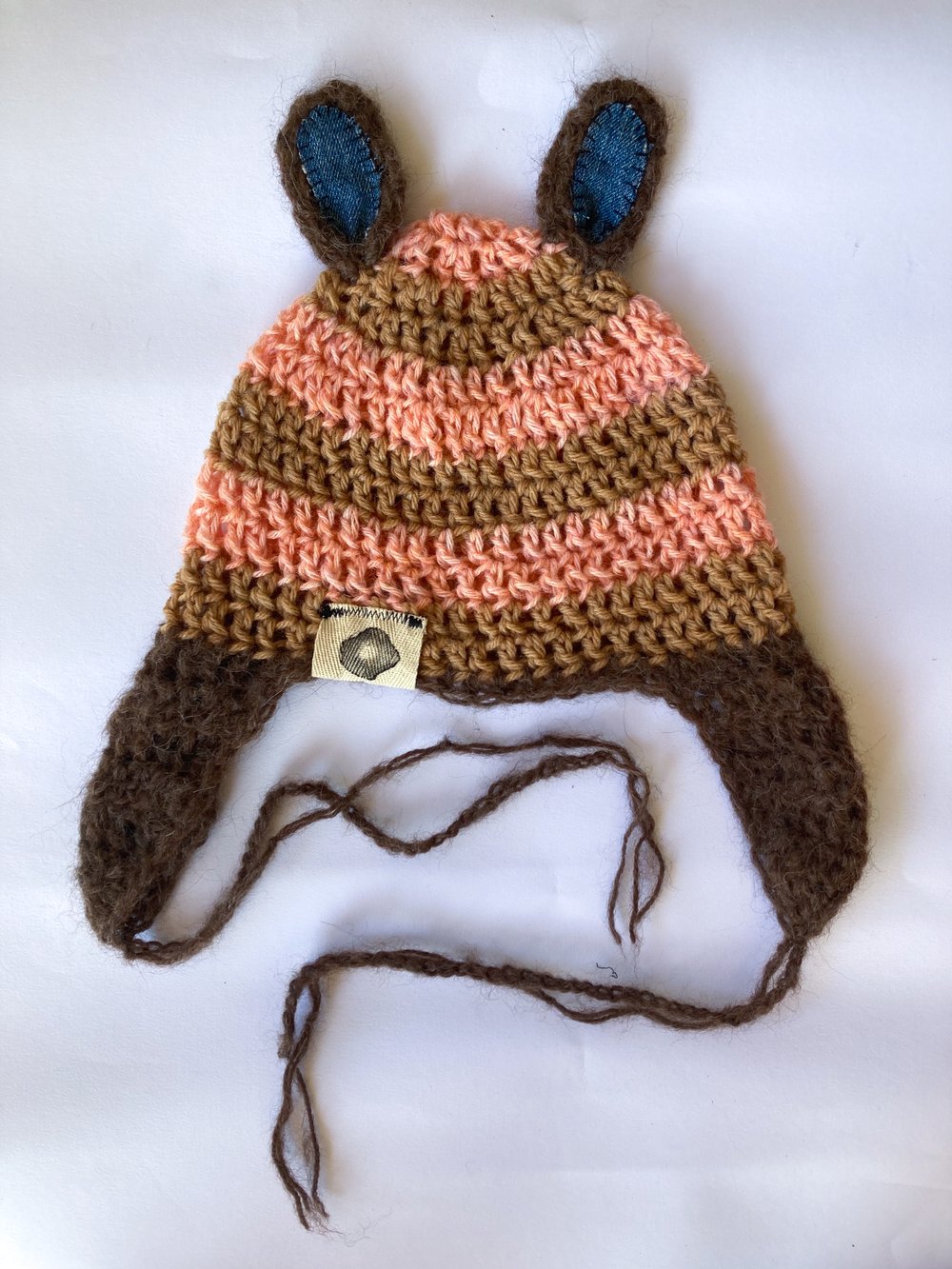 Brown and Pink Bun Buns Hat