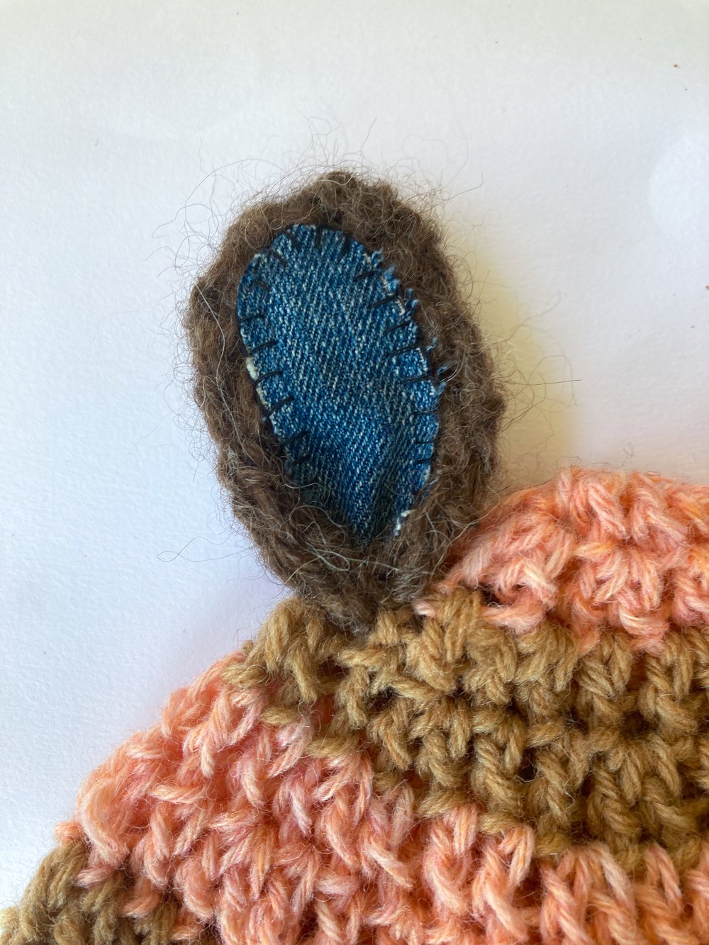 Brown and Pink Bun Buns Hat