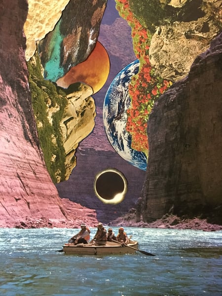 Image of space canyon  | collage print