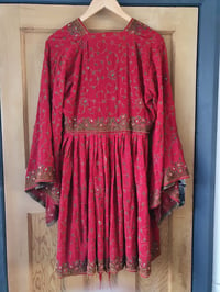 Image 3 of ❤❤SIENNA bright red glitter mini wrap dress