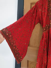 Image 4 of ❤❤SIENNA bright red glitter mini wrap dress