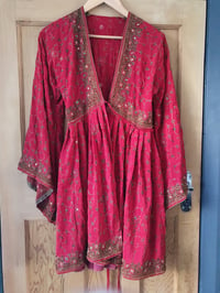 Image 2 of ❤❤SIENNA bright red glitter mini wrap dress