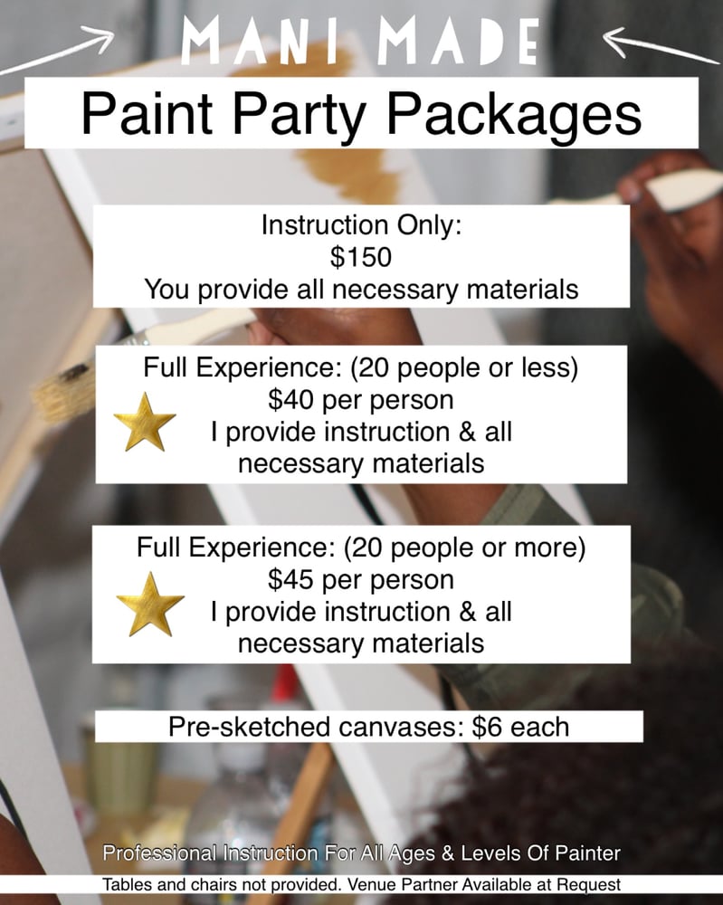 Image of Paint Party Packages