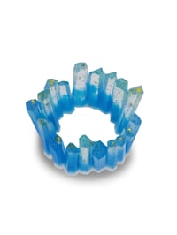 Image 2 of Blue & Gold Sparkly Crystal Dish