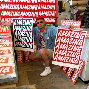 Image of AMAZING POSTER - BLACK by Charlie Evaristo-Boyce