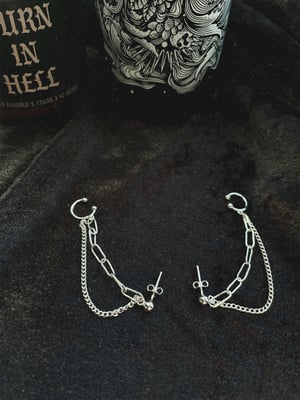 Image of Link up earring and ear cuff 925 sterling silver