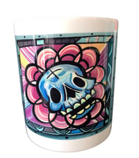 Image 1 of Floral Skull Mug