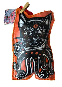 Image 2 of Canvas Painted Cat Plush