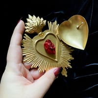 Image 3 of Milagro Sacred Chicken Heart - Antique Bronze