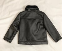 Image 3 of Oshkosh Genuine Kids Black Faux Leather/Fur Lined Jacket 