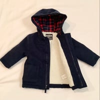 Image 2 of Oshkosh Boys’ Infant Wool-Like Navy Blue Toggle Coat