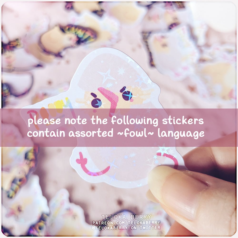Image of bad chicks die-cut stickers