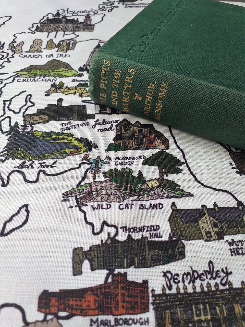 Image of Literary map tea towel - UK and Ireland