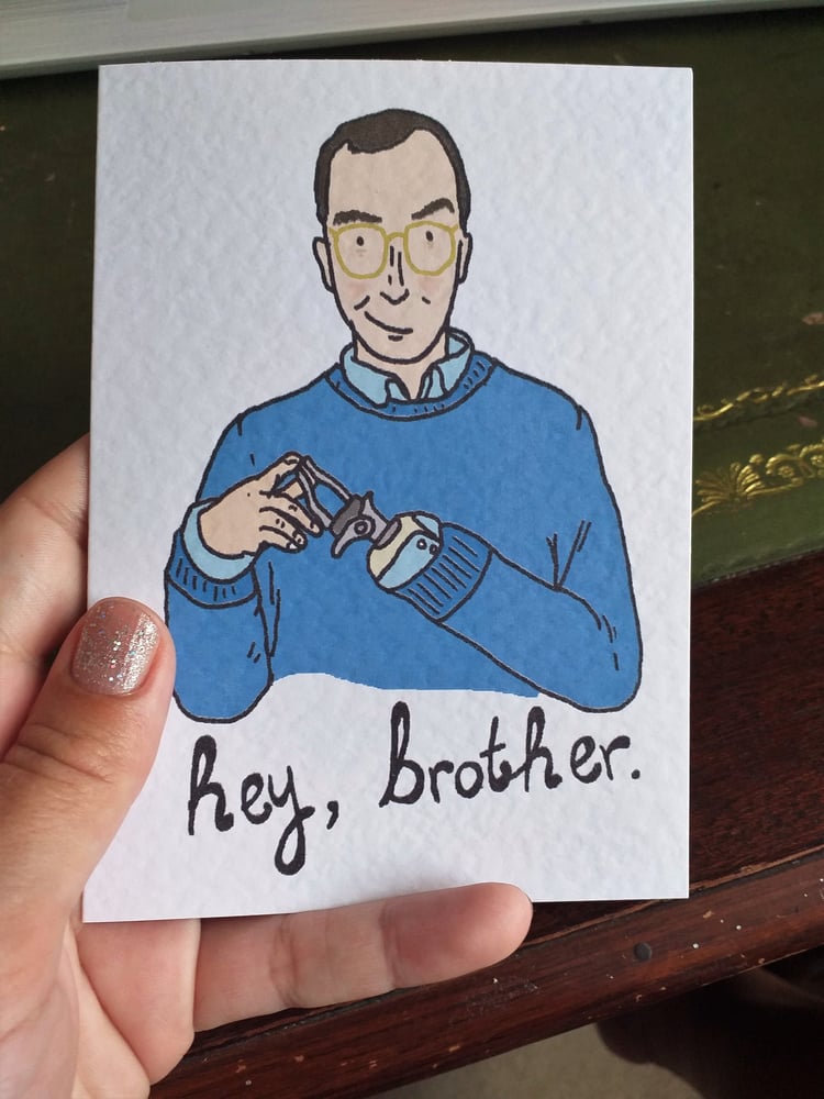 Image of Arrested Development - Buster "hey, brother" A6 card with envelope