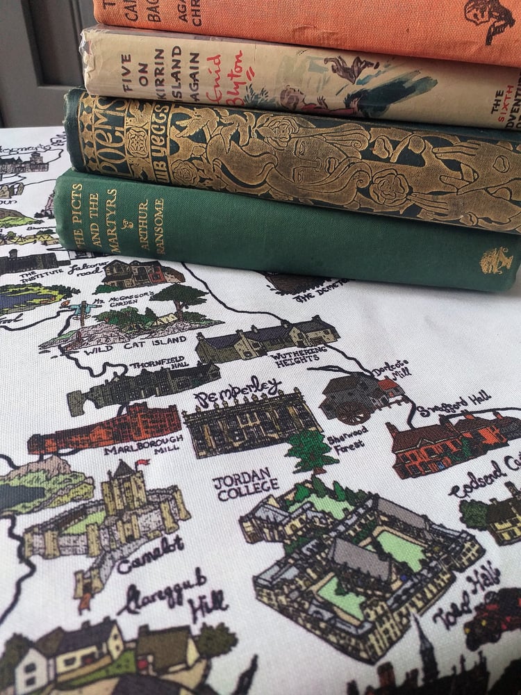 Image of Literary map tea towel - UK and Ireland