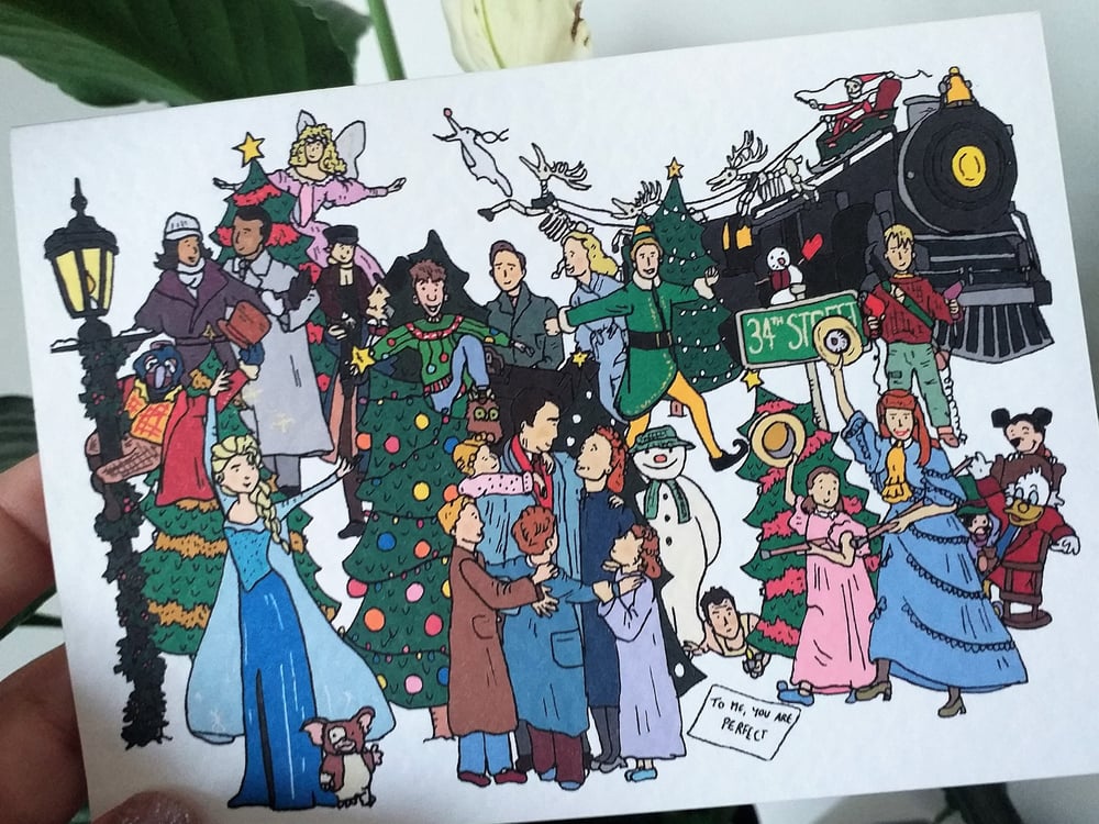 Image of Christmas movie card - spot the film A6 card with envelope