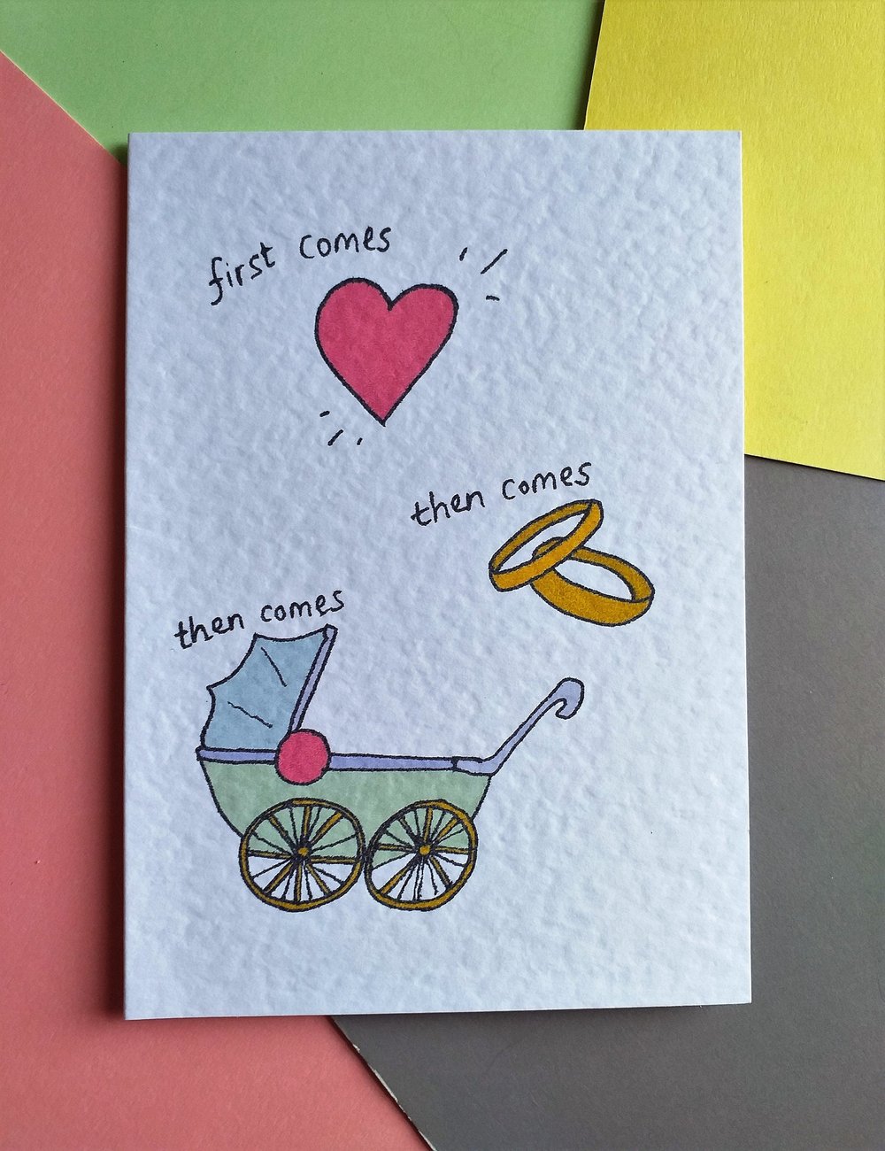 Image of Life events - engagement, love, baby A6 card with envelope