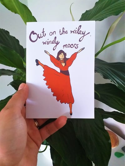 Image of Kate Bush - Wuthering Heights A6 card with envelope